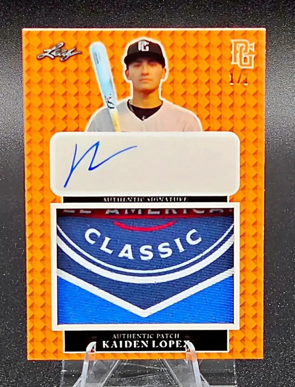 Kaiden Lopez Auto 1/1 Patch Ole Miss Rebels Prospect